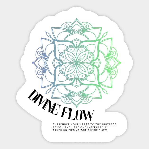 Divine Flow Mandala Sticker by BhaktiCloudsApparel